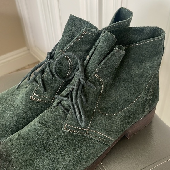 Naturalizer Women's Endellion Green Suede Leather lace up booties Sz 11M - Picture 7 of 16